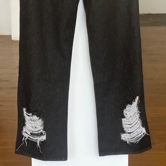 Y2K Black distressed denim jeans - Picture 7 of 8